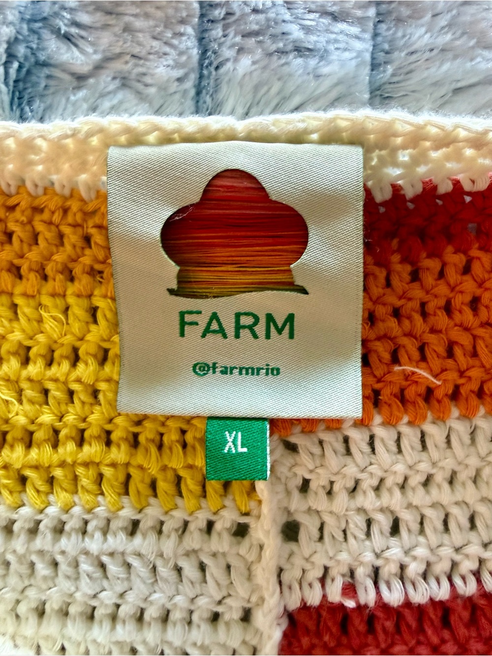 FARM Rio Handmade Cotton Crochet Crop Sweater - Picture 5 of 9